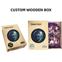 Puzzle en bois personnalisé et difficile sur le thème du renard avec motifs recto-verso pour exercices cérébraux avancés et amateurs