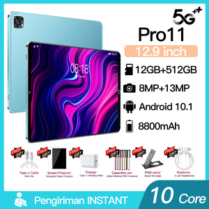แท็บเล็ตอัจฉริยะ13แอนดรอยด์หน้าจอความละเอียด11 "HD <span class=keywords><strong>แบ</strong></span><span class=keywords><strong>ต</strong></span>เตอรี่12 + 512GB 8000mAh WIFI 4G 5G แท็บเล็ตพีซีมาใหม่ - Product Image 3