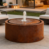 Bassins d'eau ronds en acier Corten pour jardin