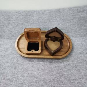 Bandeja Ovalada de Madera de Acacia Ecológica Pulida Clásica con Logotipo Personalizado al por Mayor para Café y Té para Hoteles de Lujo - Product Image 3