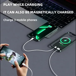 Newest Magnetic 5000/10000mah Powerbank USB Magnetic Wireless Charging Power Bank USB Magnetic Wireless Charging Power Bank