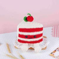 Ensemble de desserts en crochet fait main, animaux de dessin animé, gâteau, café, poupée mignonne, cadeaux de vacances, décoration de la maison