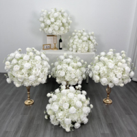 Boules de fleurs artificielles pour mariage, 60 cm, centre de table en soie pour tables, décoration de Noël et de remise de diplômes