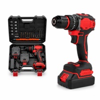 Kit de perceuse à percussion sans fil 21V, moteur sans balais, vitesse variable, couple maximal de 40 Nm, 2 batteries, chargeur, qualité industrielle, mandrin de 10 mm