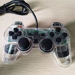 Transparent Wired Mando Game <b>Controller</b> with <b>Vibration</b> Motor for PS2 - Product Image 6