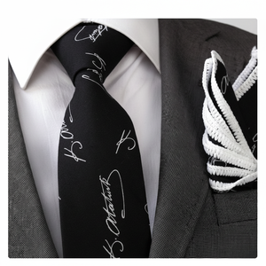 Ataturk Necktie Set with Pocket square <b>Neck</b> <b>Tie</b>, <b>Tie</b>, Silk Necktie, Necktie Label, Corbata, Krawatte, Schlips - Product Image 2
