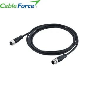 Cableforce Ganti Ke Truk RKC4.4T-2-RSC4.4T/TEL M12 Kode A Jantan Ke Betina Konektor 4 Pin Dicetak dengan Kabel 2M