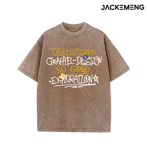 เสื้อยืดโอเวอร์ไซส์ลายกราฟฟิตี สไตล์สตรีทแวร์เรโทร ฮิปฮอป แขนสั้น สินค้าจากคลังในสหรัฐอเมริกา ขายส่ง - Product Image 2