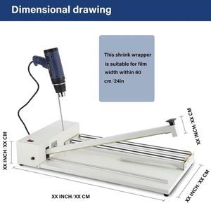 Beverage Cans Foil for Paper Packaging Semi-automatic 2-in-1 Heat <b>Shrink</b> Wrap Packing Machine Electric Heat Gun Sealing - Product Image 3