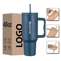 Nueva Taza de Acero Inoxidable 304 con Diseño de Dibujos Animados, 40 oz, Aislada al Vacío, Portátil, con Asa, Gran Capacidad, Libre de BPA, para Fiestas y Actividades al Aire Libre