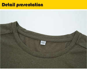 T-shirt en polyester pour homme en gros, manches courtes, tissu uni, léger, respirant, à séchage rapide, haut de sport pour - Product Image 4