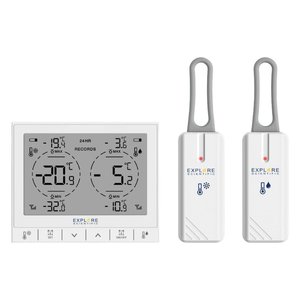 Explore Scientific Dual Sensor Refrigerator <b>Thermometer</b> With 2 Probes Digital Display For Freezer And Fridge Temperature - Product Image 1