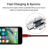 Kabel Data USB pengisi daya kabel USB tersertifikasi Mfi asli untuk iphones16 dengan anyaman nilon dibuat untuk iphone/ipad/ipod