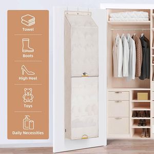 Organizador de Zapatos Colgante de 5 Niveles, Multifuncional, Bolsas de Almacenamiento de Melamina, Instalación Tipo Soporte, Diseño Rectangular Plegable - Product Image 3