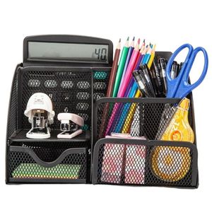 Porte-stylo en métal Xi Peptide A1 1, organisateur de bureau multi-compartiments pour usage professionnel ou étudiant - Product Image 1