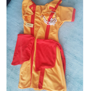 Uniformi <span class=keywords><strong>da</strong></span> <span class=keywords><strong>Lavoro</strong></span> per Cameriere di Hotel e Ristoranti, <span class=keywords><strong>Abiti</strong></span> Corti Personalizzati in Rosso e Giallo - Product Image 6