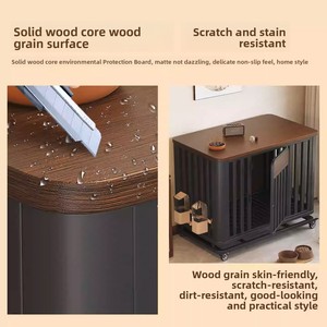 Cage pour chien écologique pour chiens de taille moyenne - Imperméable, facile à nettoyer, design villa avec une pièce et une salle de bain, anti-mastication, anti-évasion - Product Image 4