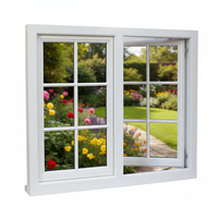 Ventanas Francesas Modernas de PVC a Medida, Doble Acristalamiento, Apertura Horizontal, Marco de UPVC, Vidrio Templado |   Uso en Sala de Estar