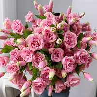Fleurs artificielles Eustoma Lisianthus au toucher réel pour les décorations de mariage, de fêtes à domicile, les arrangements floraux, vente en gros