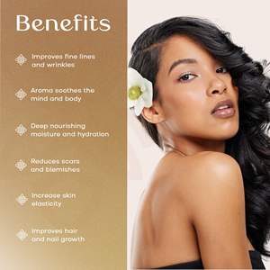 Etiqueta privada Aromaterapia orgánica Vainilla Aclarar la piel Hidratante Aceite de masaje corporal para cabello y uñas - Product Image 3