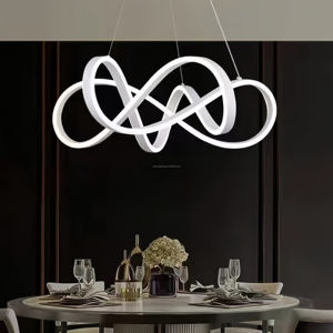 Lampu Gantung Chandelier 84W 3CCT 53cm Desain Modern Unik Tinggi Dapat Disesuaikan untuk Plafon Rendah Ruang Tamu - Product Image 6