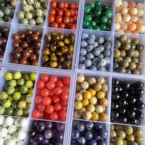 10pcs/bag High Quality Agate Tiger Eye <b>Beads</b> Sphere Healing Crystal <b>Beads</b> for Jewelry Making - Product Image 6