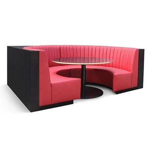 Muebles de <span class=keywords><strong>Restaurante</strong></span> Curvos en Forma de U, Tapizados con Botones, en PU, para <span class=keywords><strong>Bares</strong></span> <span class=keywords><strong>y</strong></span> Restaurantes Temáticos - Product Image 2