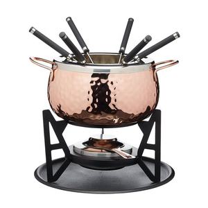 Ensemble de marmites à <span class=keywords><strong>fondue</strong></span> électrique arrondies à prix compétitif ensemble de marmites à <span class=keywords><strong>fondue</strong></span> au <span class=keywords><strong>fromage</strong></span> en acier inoxydable - Product Image 1