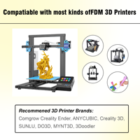 HELLO3D Factory Outlet Filament d'impression 3D 1,75 mm PLA Soie 100% Matière Vierge 330 m de Longueur Certifié ROHS Multicolores FDM