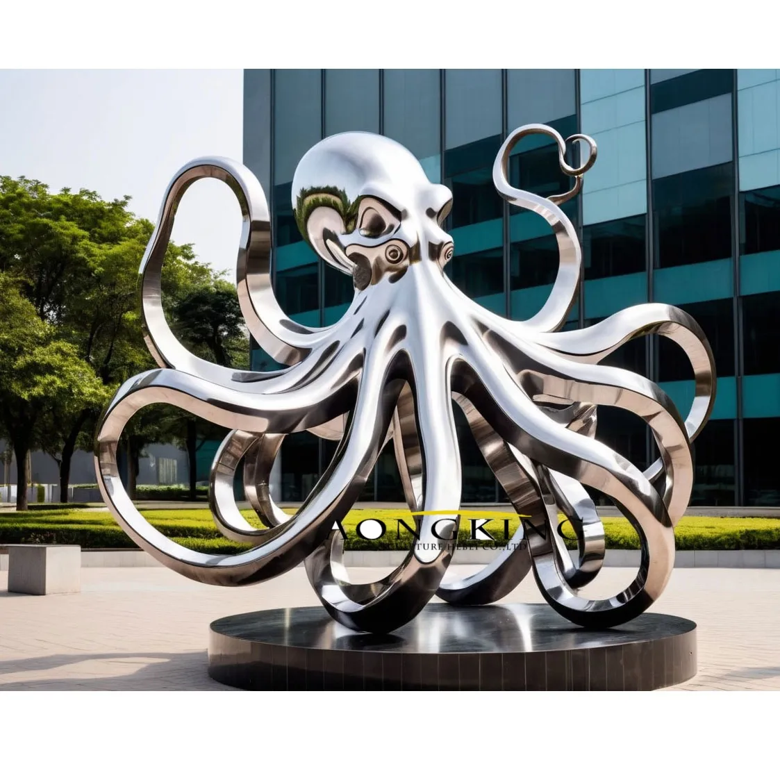 high quality large stainless steel polished metal art sculpture