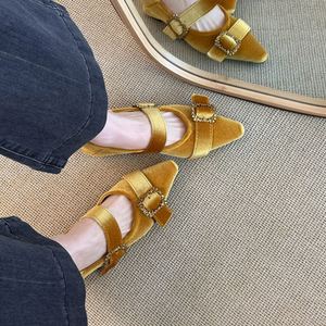 Nouvelle collection Printemps/Automne 2026 – Escarpins Mary Jane en cuir à bout carré, talon épais rétro, bout ouvert et boucle métallique pour femme - Product Image 6