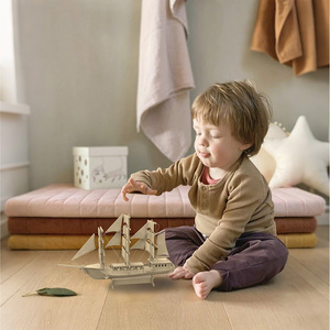 Casse-tête 3D pour enfants, Casse-tête 3D pour voilier en feutre, Kit fantaisie de bricolage, Chef-d 'œuvre d'<span class=keywords><strong>art</strong></span> en feutre, Casse-tête 3D pour voilier - Product Image 4