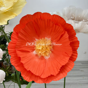 Flor de <span class=keywords><strong>Papel</strong></span> Gigante Decorativa Moderna para Fiestas <span class=keywords><strong>y</strong></span> Eventos, Flor Romántica con Soporte, Enorme Decoración de Lirio de los Valles Blanco - Product Image 2