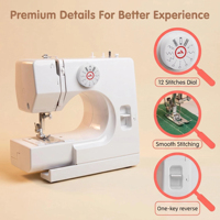 Máquina de Coser Doméstica Mini UFR-725 para el Hogar, con Motor de Ahorro de Energía y Controles Simples para el Desarrollo de Nuevos Productos