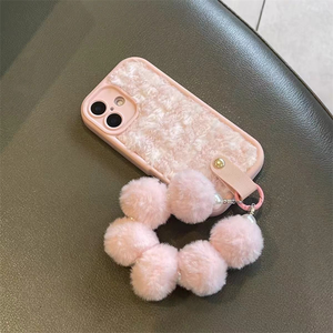 INS Style Winter Plush Phone Back Cover with Lanyard for iPhone 17 Soft Cute Mobile Phone <strong>Accessories</strong> for iPhone 11 12 13 14 15 - Product Image 4