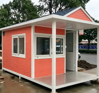 Cabine de sécurité de style chinois, cabine temporaire en panneaux sandwich pour immeuble de bureaux, maisonnette portable extérieure