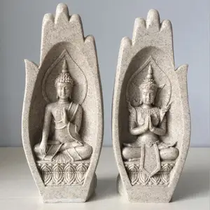 Piedra arenisca hecha A mano, Feng Shui, decoración para el hogar, Buda Estatua, Estatua de mano