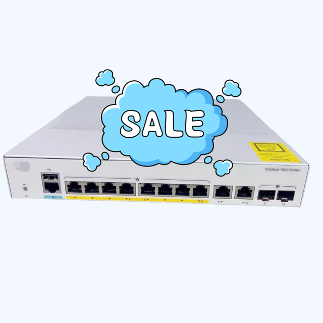 C1000-8P-E-2G-L Original New CISCOS Switch 1000 8port GE, POE, 2x1G SFP. C1000-8P-E-2G-L