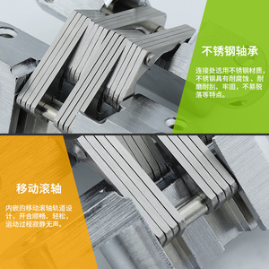 Bisagra oculta de 180 grados de aleación de zinc ajustable para puerta de armario, puerta plegable, diseño 3D oculto, estilo minimalista - Product Image 5