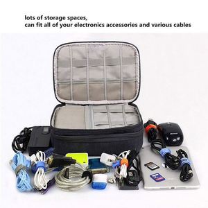 BSCI Factory Electronics Organizer Travel Cable <b>file</b> Cord Bag Accessories Gadget Gear Storage <b>Cases</b> for 8 Inch Tablet (Gray) - Product Image 3
