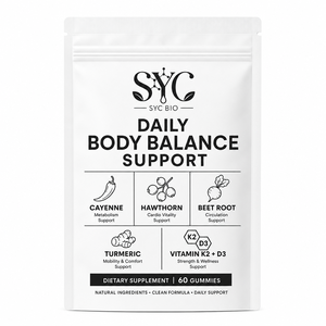 Gomitas Antioxidantes <span class=keywords><strong>de</strong></span> Pimienta <span class=keywords><strong>de</strong></span> Cayena Avanzadas SYC BIO para Adultos, 60 Unidades, Marca Privada, OEM, ODM, Suministro al por Mayor - Product Image 1