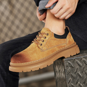 Botas de Tobillo de Piel Genuina con Cierre de Cordones, Impermeables, Antideslizantes y con Suela Gruesa para Otoño y Actividades al Aire Libre - Product Image 3