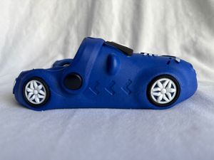 Blue Car Pattern Slippers For Boys 23-30 Size Anti Slip EVA Sole Summer Sport Style Kids Shoes - Product Image 6
