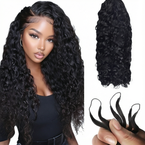 Extensions de cheveux naturels au crochet à plumes douces, invisibles, pré-bouclées, tresses torsadées, effet Body Wave, aspect naturel - Product Image 1