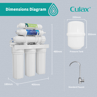 Purificateur d'Eau Domestique à Osmose Inverse 7 Étapes, Électrique et Manuel, pour Maison, Hôtel et Extérieur, pour Eau Potable