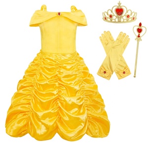Costumi di Halloween all'Ingrosso, Abiti da Principessa Belle per Bambine, Costume da <span class=keywords><strong>La</strong></span> Bella e <span class=keywords><strong>la</strong></span> Bestia per Feste in Maschera e Carnevale - Product Image 3