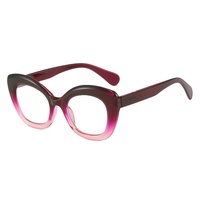 Purple Leopard Round Reading Glasses for Women Anti Blue Light Eyeglasses Frames Presbyopic Glasses Magnifier