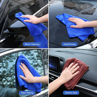 Serviette en microfibre ultra-fine tissée en nano-suède, séchage rapide, densité supérieure, tissu régulier, performance lisse sans traces, entretien automobile