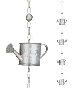 Chaînes de pluie revêtues de poudre noire, décoration pour la maison et le jardin, 8/5 pieds, 2 pièces - Product Image 5