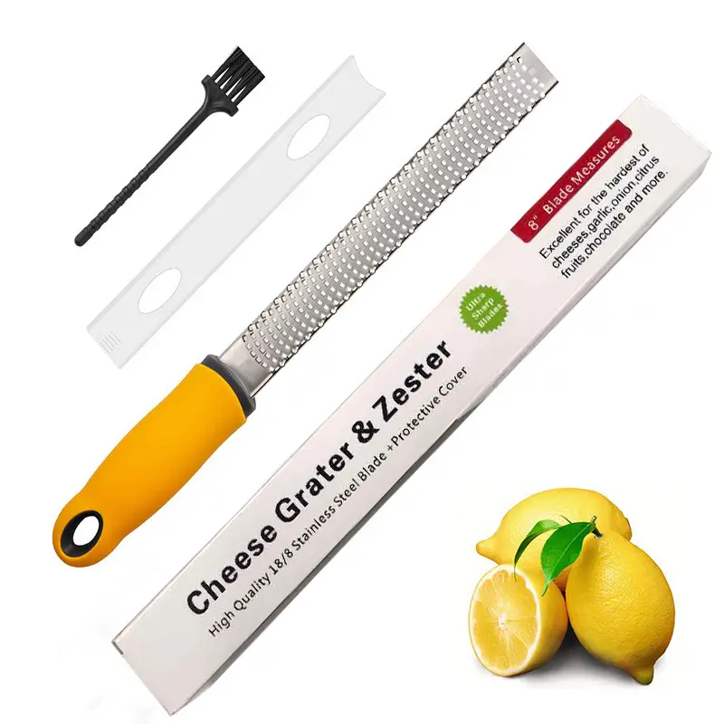 Citrus Zester Kaasrasp Parmezaanse Kaas Citroen, Gember, Knoflook, Nootmuskaat, Chocolade, Groenten, vruchten-Vlijmscherpe Roestvrij